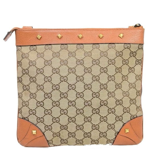 Authenticated Gucci Nailhead Abbey Messenger Shoulder Bag Crossbody Tote Bag - Picture 4 of 15